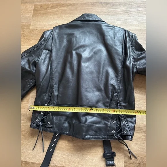 🦃Vintage Women’s Black Leather Harley-Davidson Motorcycle Medium Jacket